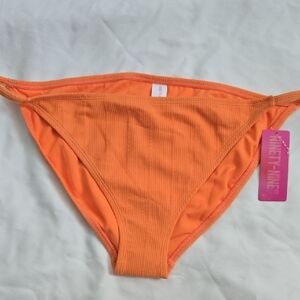Ninety-Nine Women's Bright Orange Bikini Swim Bottoms Sz XL